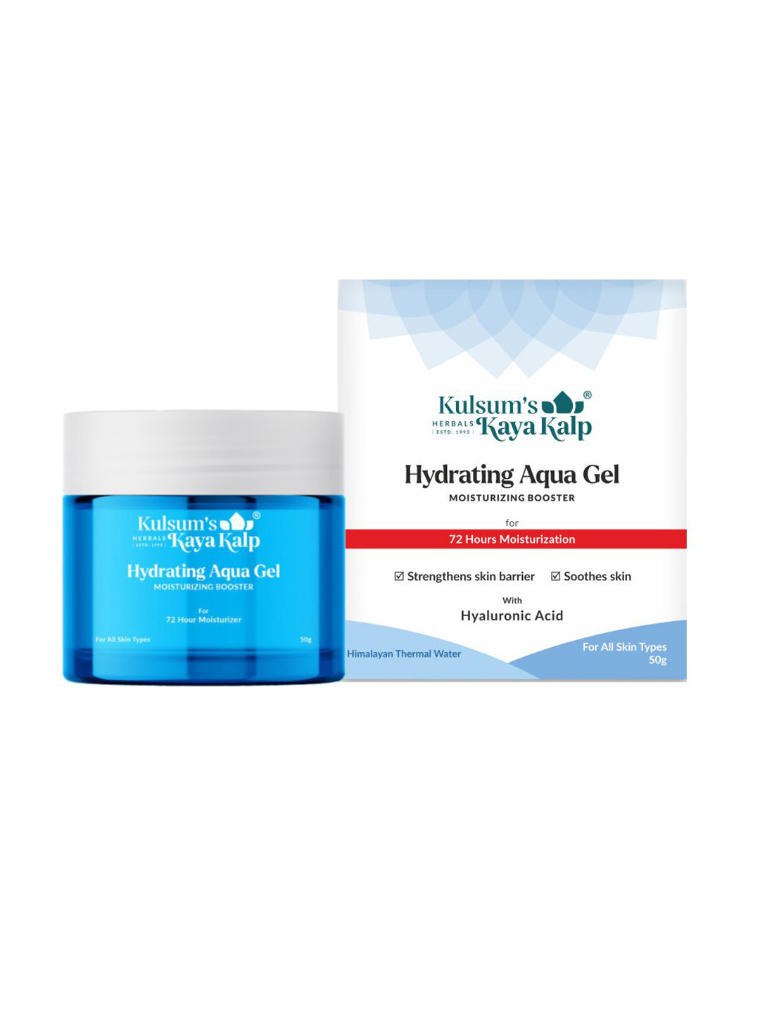 Kulsum's Kaya Kalp Hydrating Aqua Gel Moisture Booster with Hyaluronic Acid & Aloe - 50 g