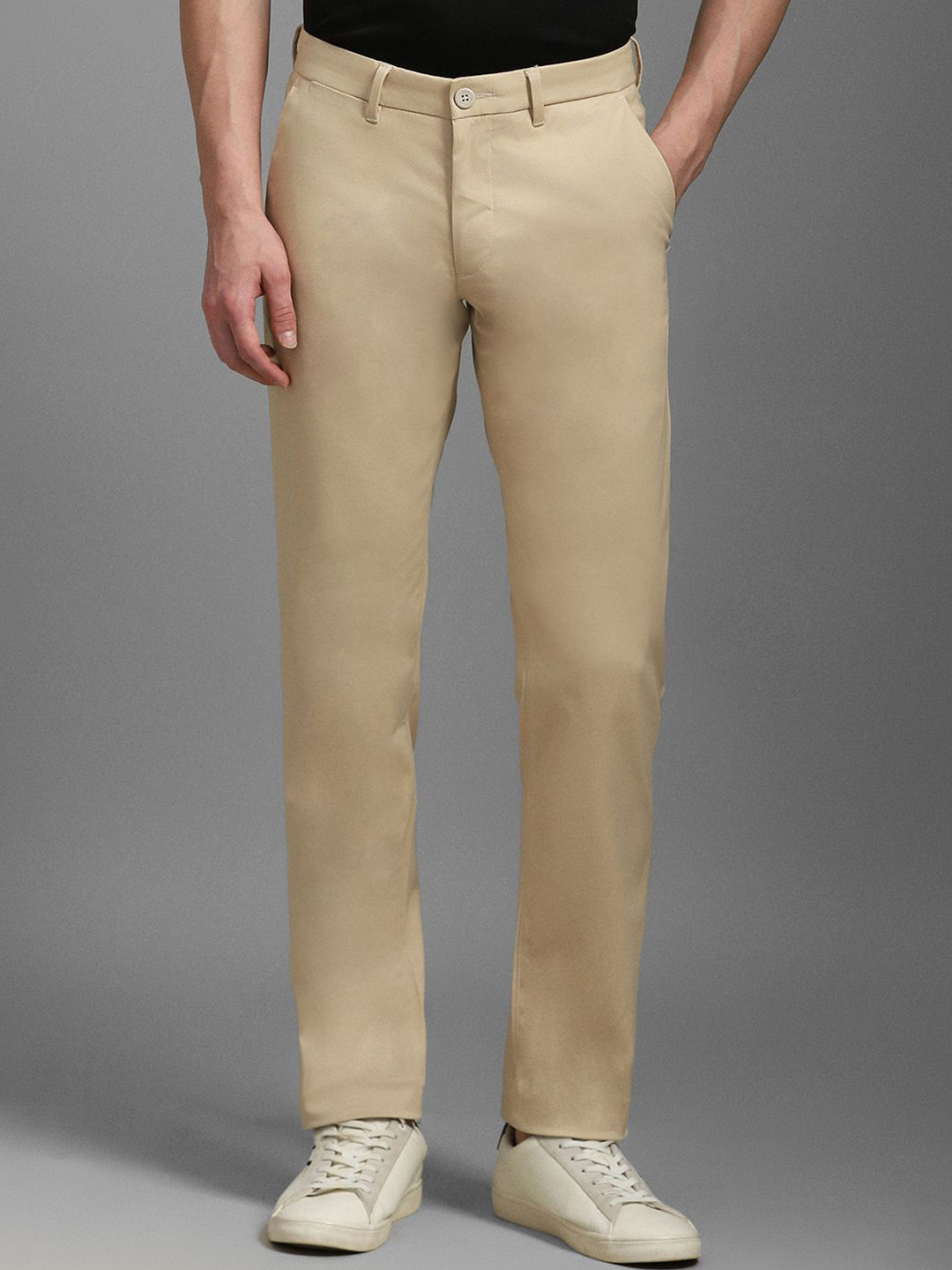 Louis Philippe Sport Men Cotton Regular Trousers Slim Fit Slim Fit Trousers