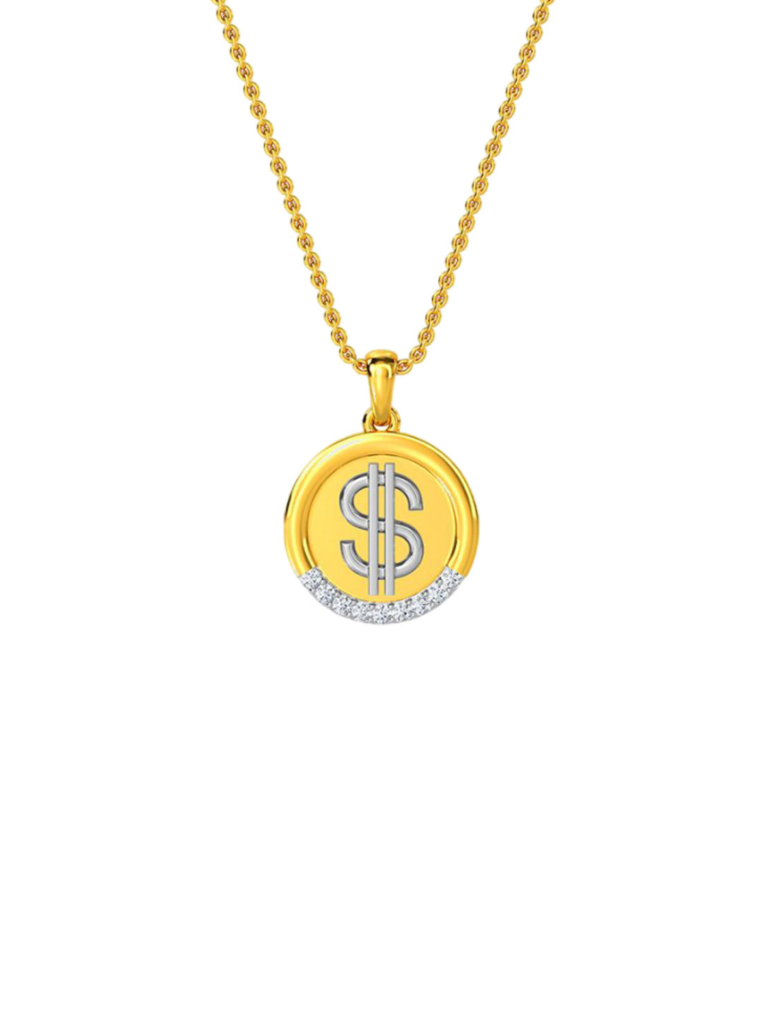 KISNA DIAMOND AND GOLD JEWELLERY Men 18 Kt Diamond Pendant