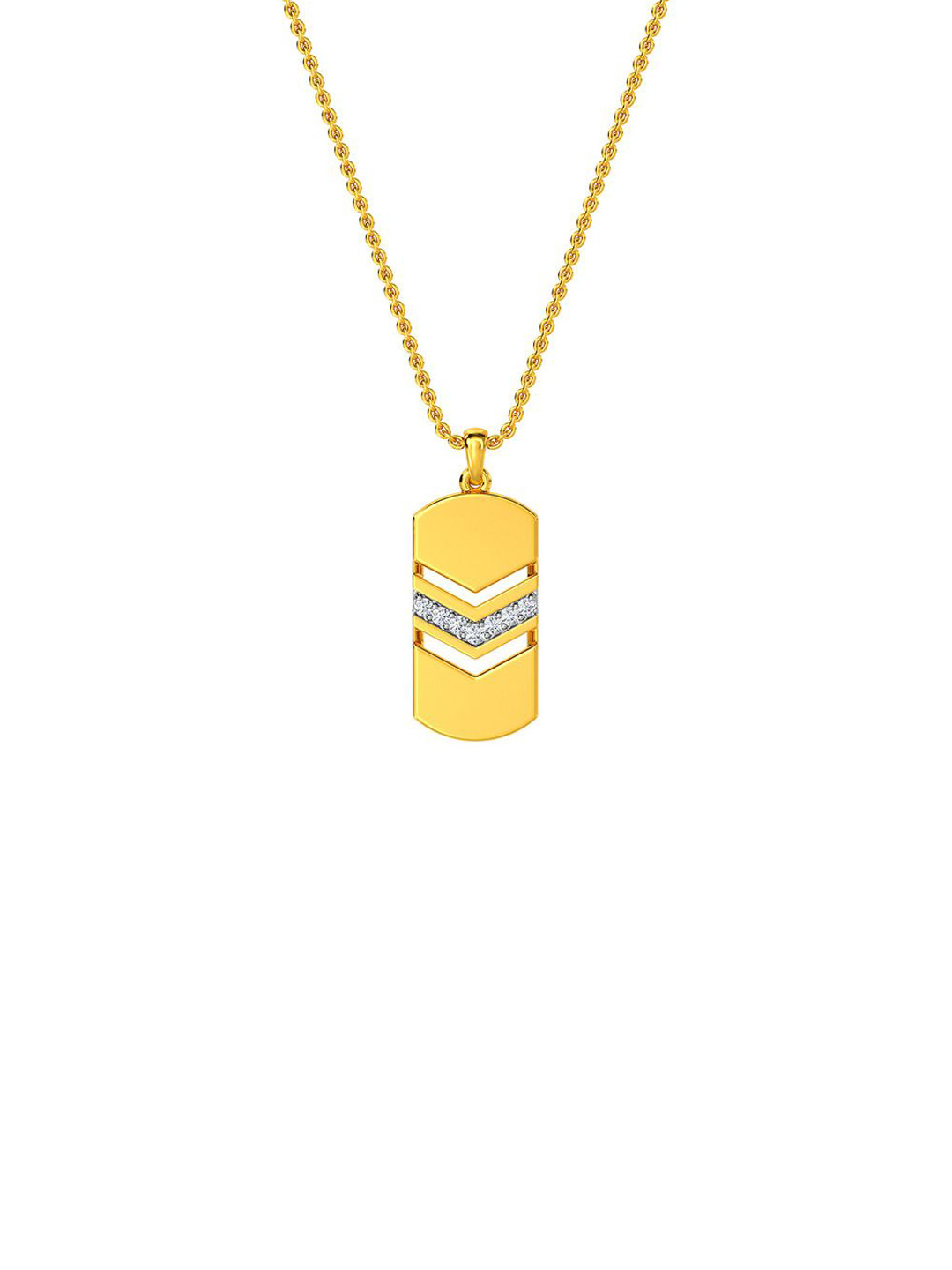 KISNA DIAMOND AND GOLD JEWELLERY Men 14KT Diamond Pendant
