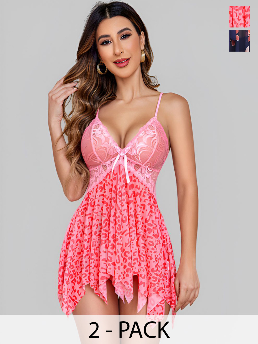 Broiden Women Printed Sleeveless  Baby Doll