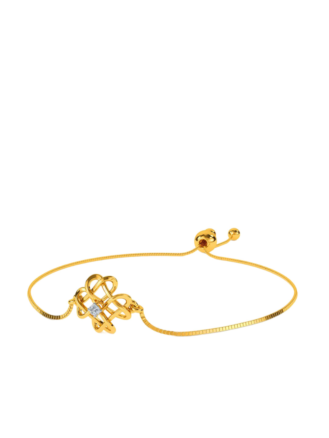 KISNA DIAMOND AND GOLD JEWELLERY Women 14Kt Diamond Studded Bracelet