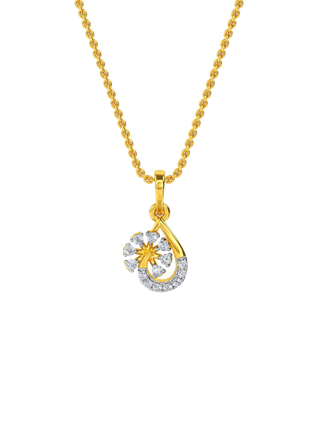 KISNA DIAMOND AND GOLD JEWELLERY Women 18KT Diamond Pendant