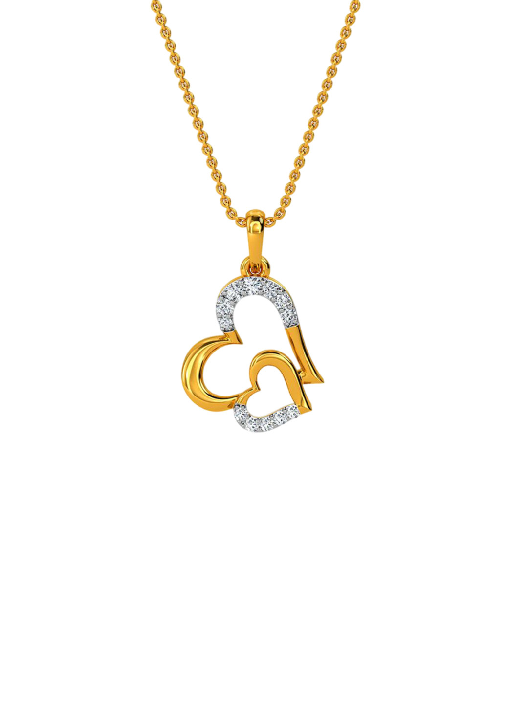 KISNA DIAMOND AND GOLD JEWELLERY Women 14KT Prisha Diamond Pendent 0.02 Carat
