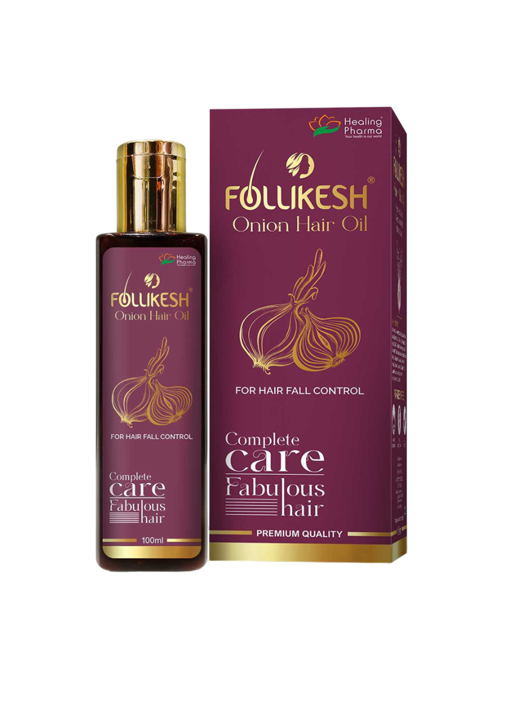Healing Pharma Follikesh Red Onion Hair Oil For Hair Growth - 100 ml