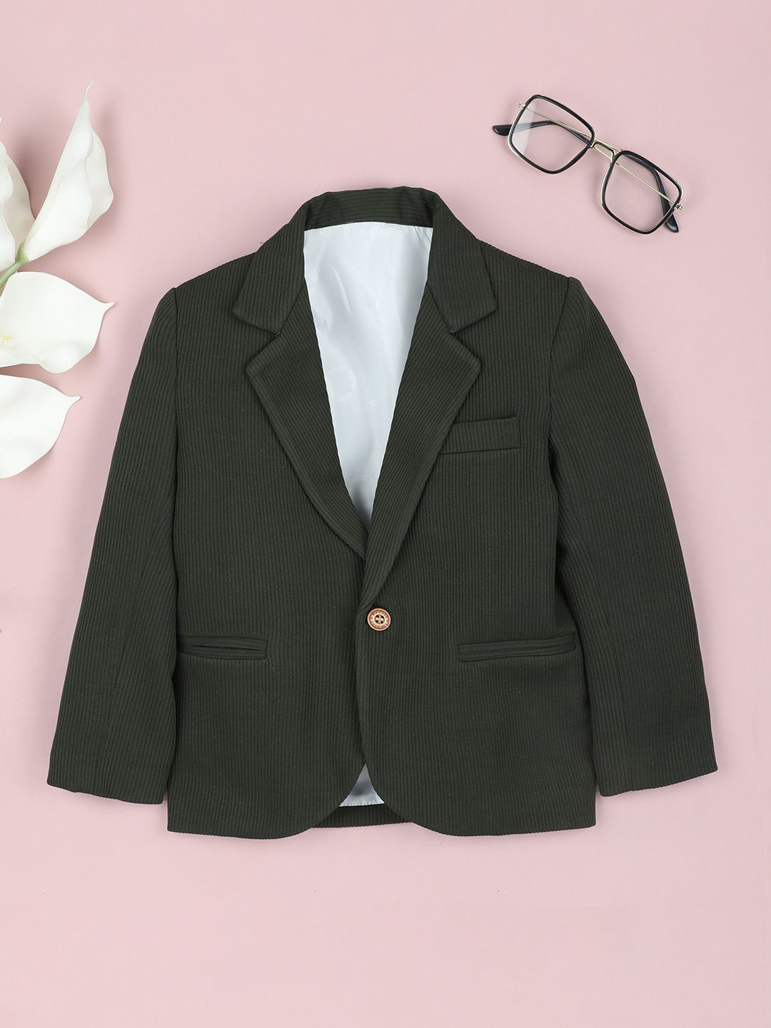 Ridokidz Boys Notched Lapel Single-Breasted Blazers