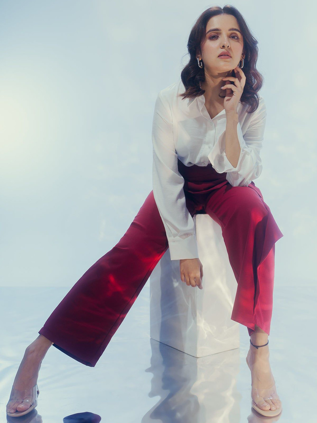 FREAKINS Women Relaxed Straight Leg Loose Fit High-Rise Wrap Around Trousers