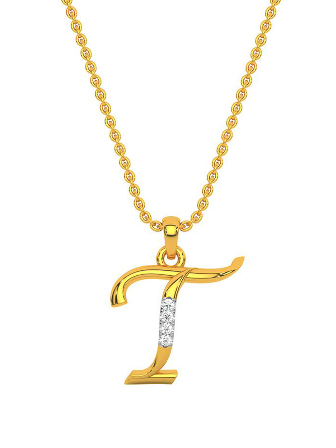 KISNA DIAMOND AND GOLD JEWELLERY 14KT Yellow Gold Diamond Pendent