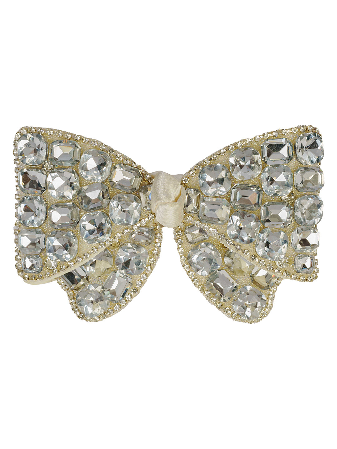 Aye Candy Girls Embellished Alligator Diamond Bow on Aligator Hair Clip