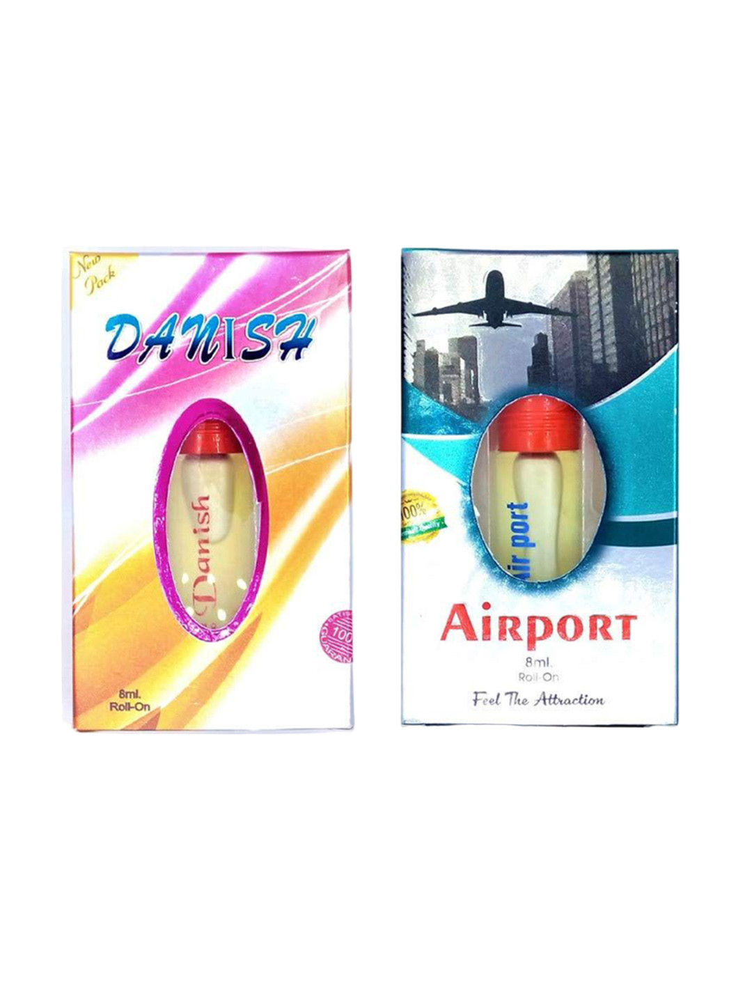 RAVIOUR LIFESTYLE Set of Airport & Danish Alcohol-Free Attar Roll-On - 8 ml each