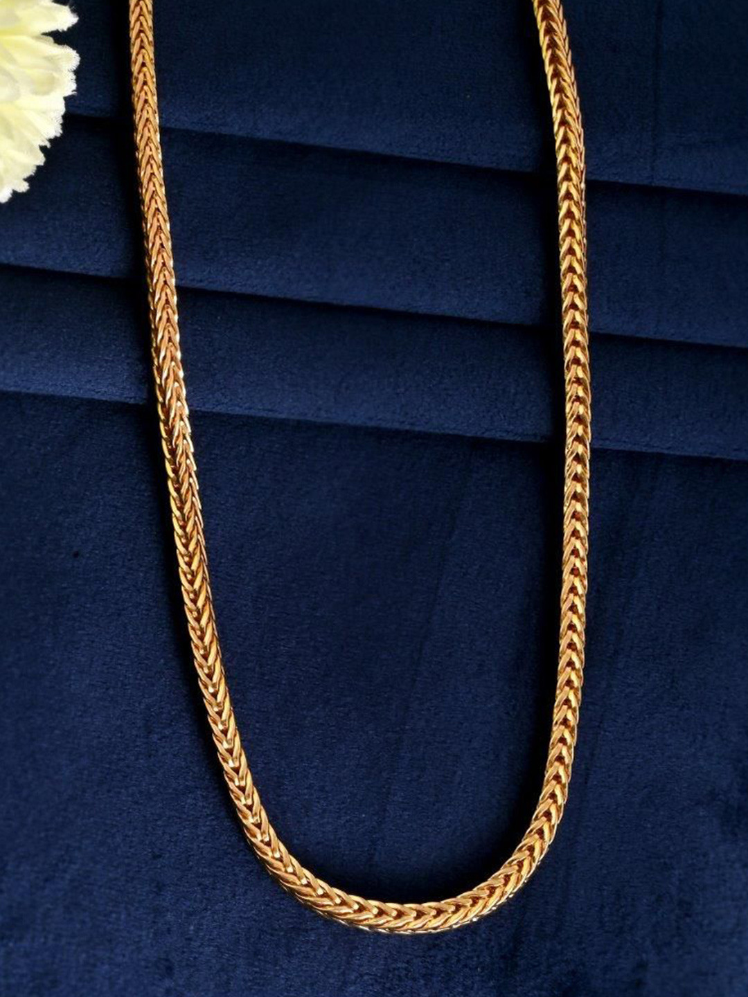 VOJ Men Gold-Plated Stainless Steel Thick Snake Chain