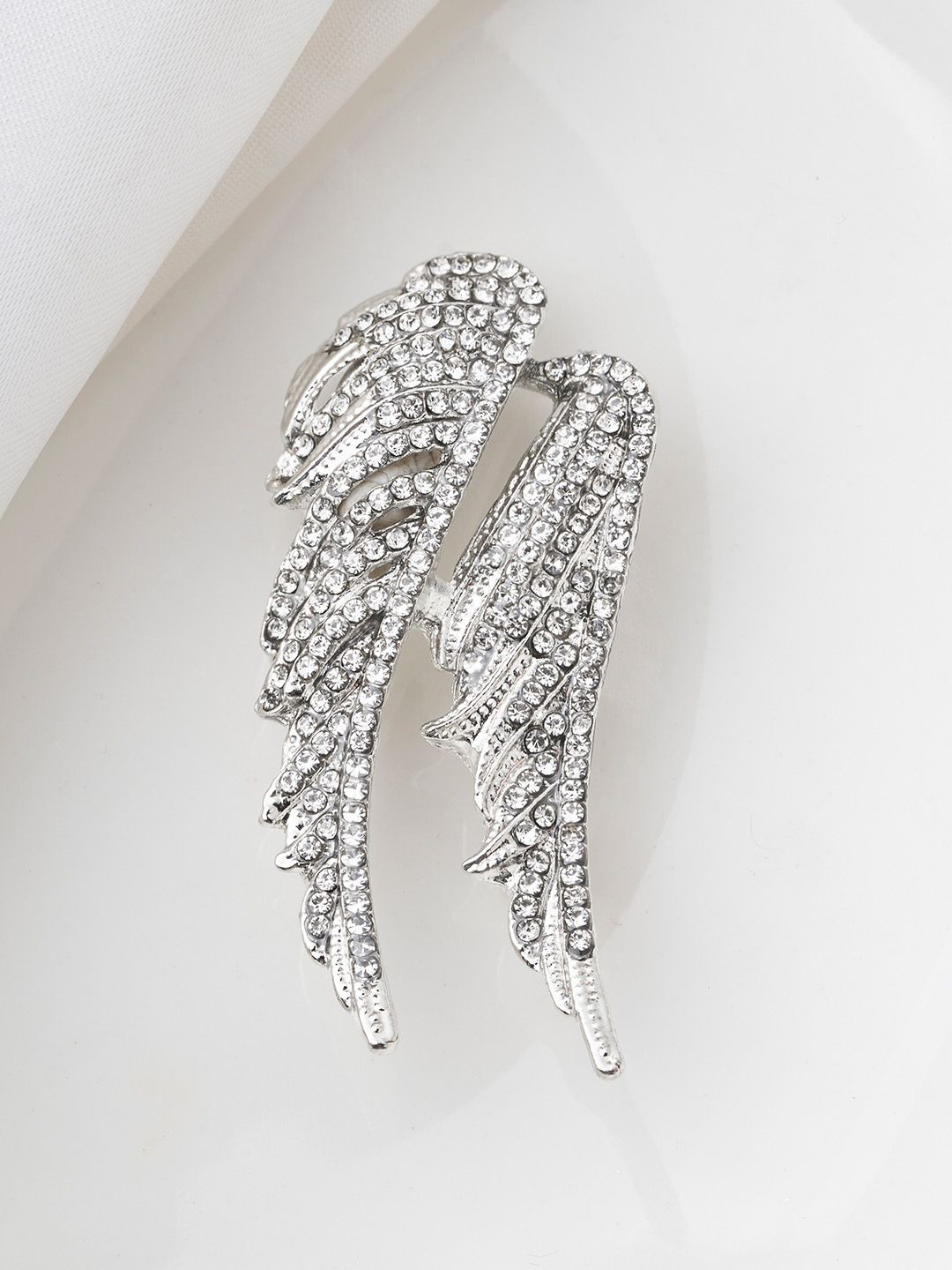 JOKER & WITCH Stone Studded & Beaded Spread My Wings Brooch