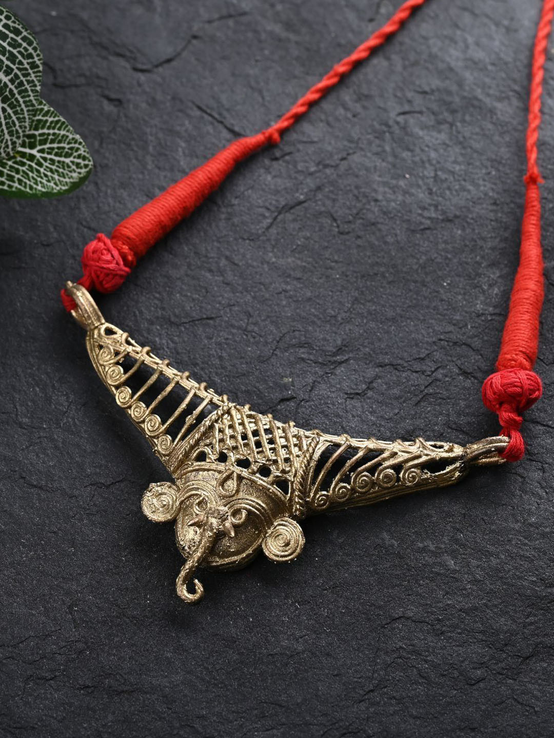 ArtEastri Handcrafted Lord Ganesh Dokra Hasuli Necklace