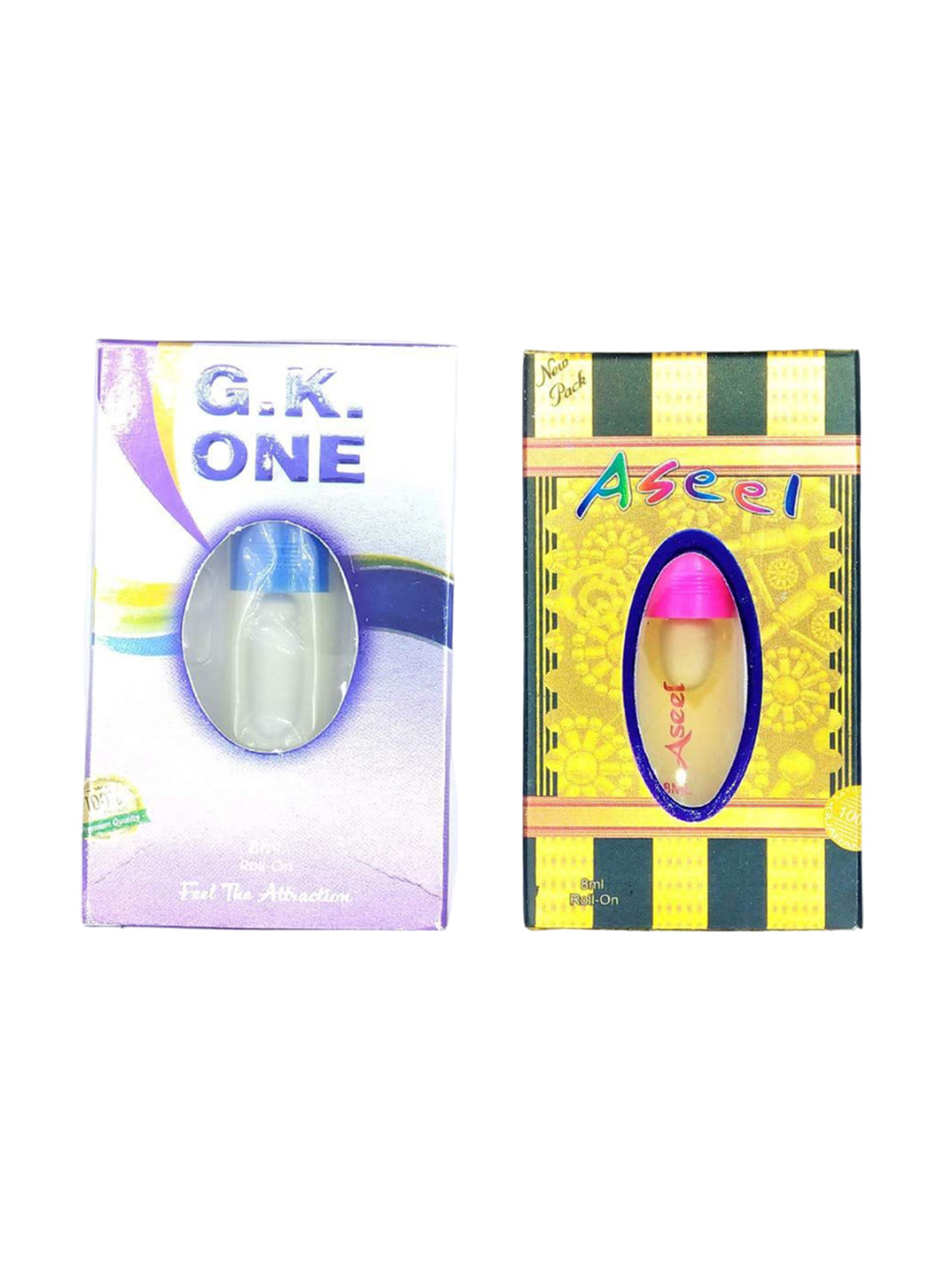 RAVIOUR LIFESTYLE Set Of 2 Aseel & GK One Real & Natural Roll On Attar - 8 ml Each