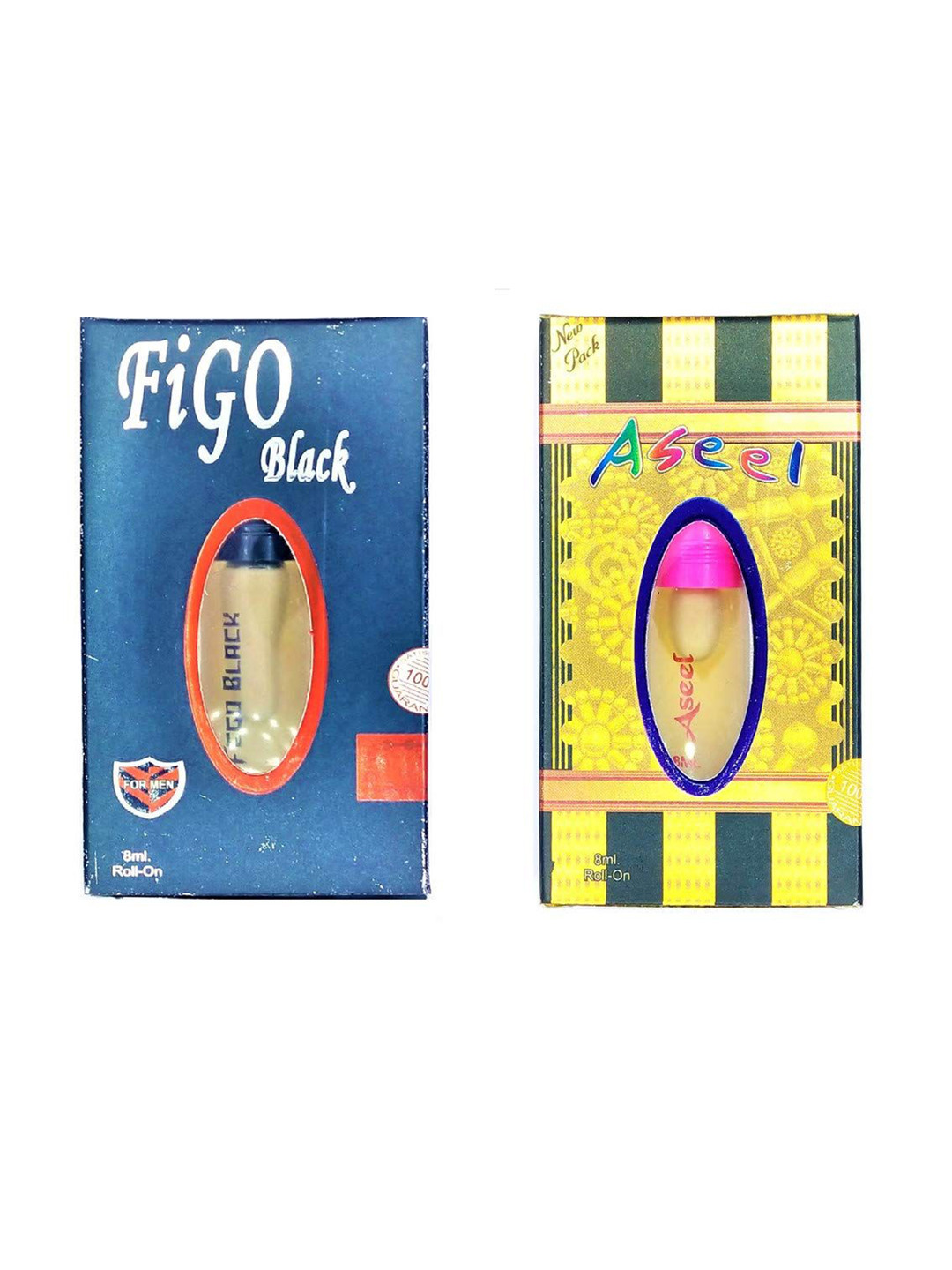 RAVIOUR LIFESTYLE Set of Aseel & Figo Black Alcohol-Free Attar Roll-On - 8 ml each