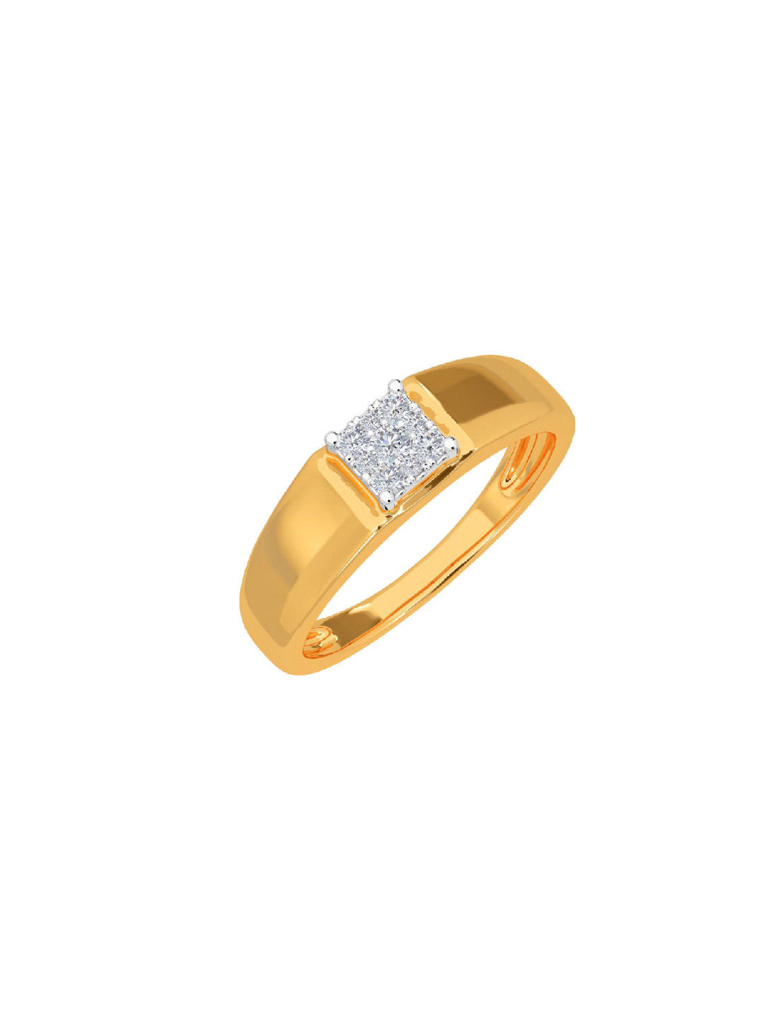 KISNA DIAMOND AND GOLD JEWELLERY 14KT Yellow Gold Diamond Ring 0.12 Carat