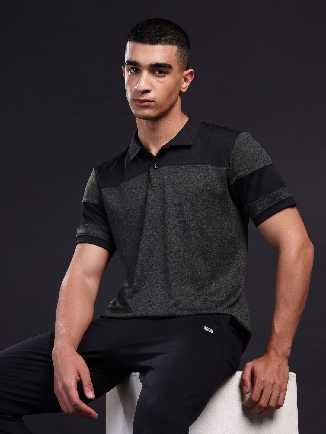 Technosport Men Polo Collar Anti Static Slim Fit T-shirt