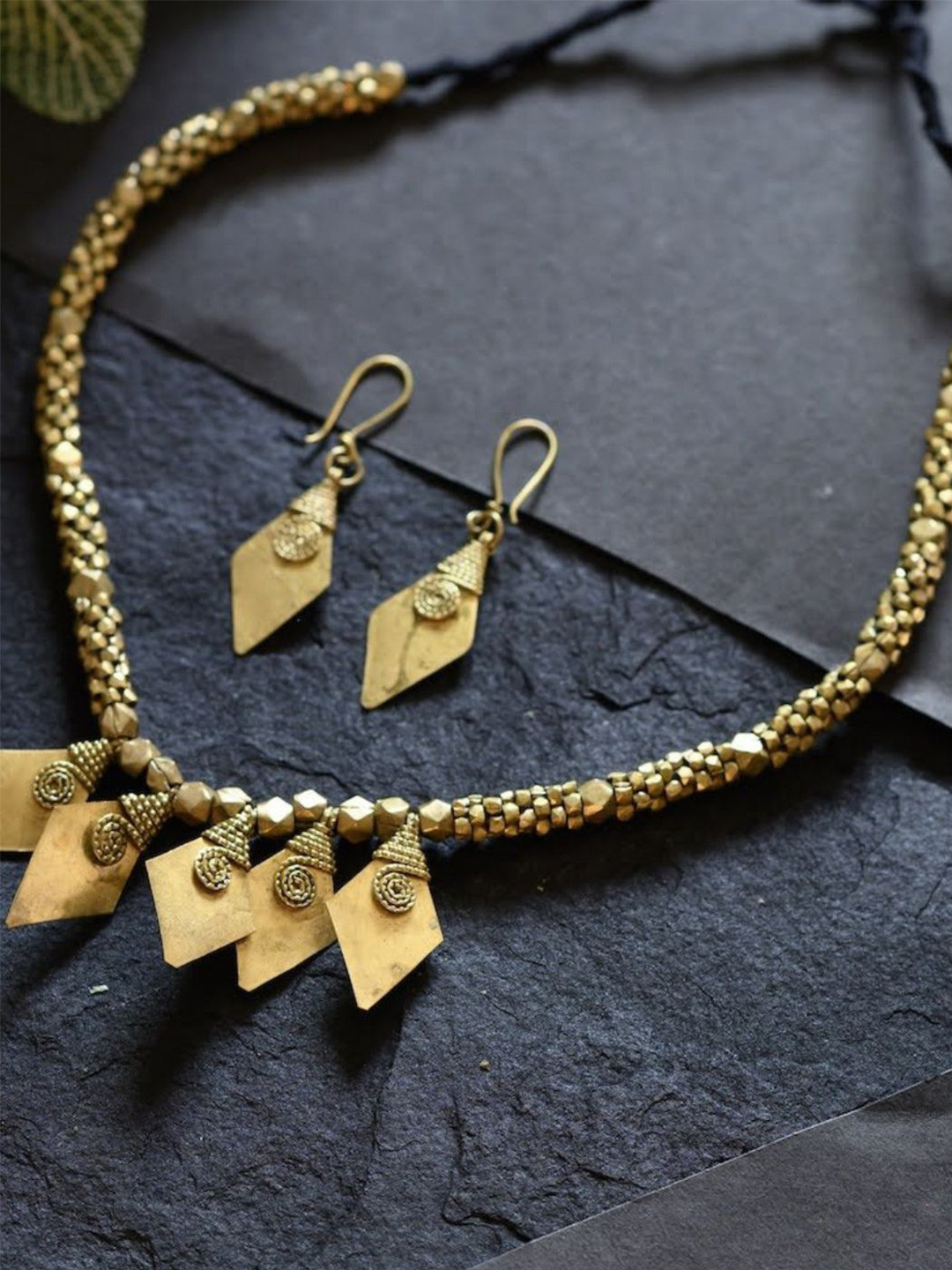 ArtEastri Handcrafted Beaded Orissa Tribal Necklace and Earrings