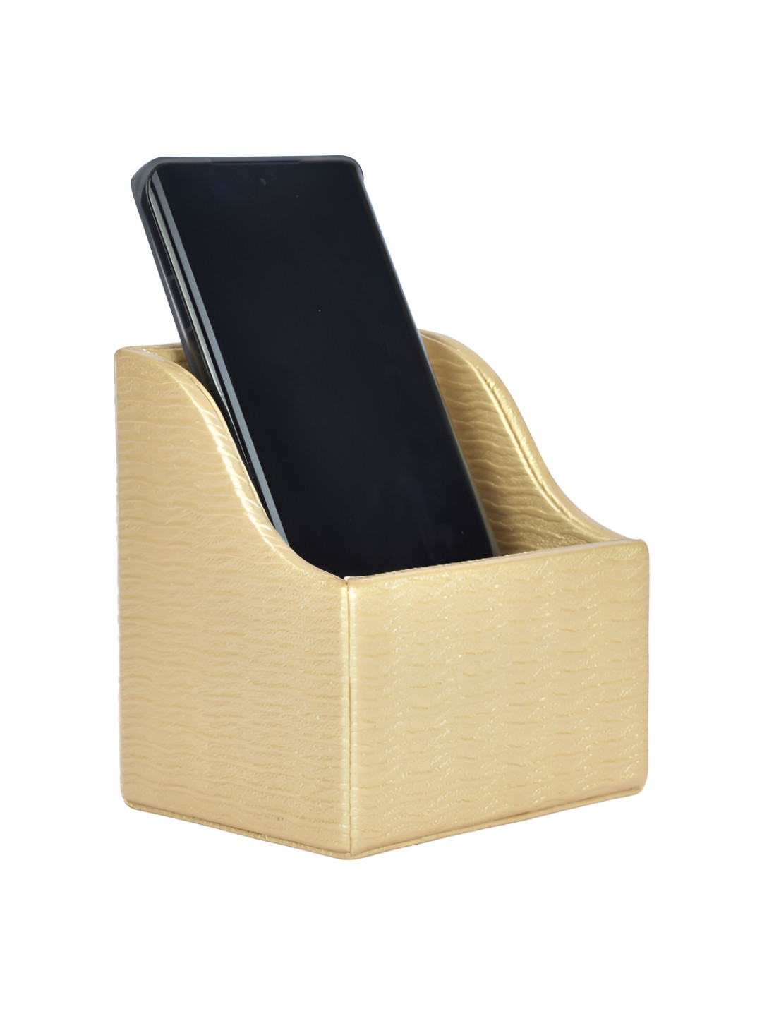 Premsons Gold Toned Desk Mobile Holder Organiser