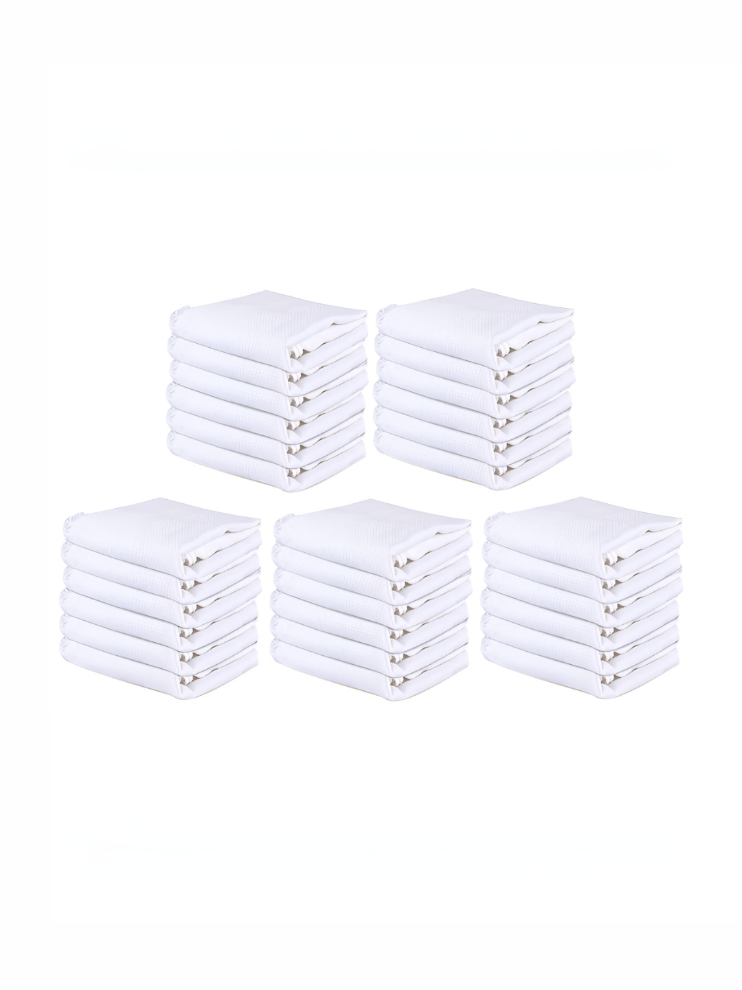 Kuber Industries White 30 Pieces Cotton Table Napkins