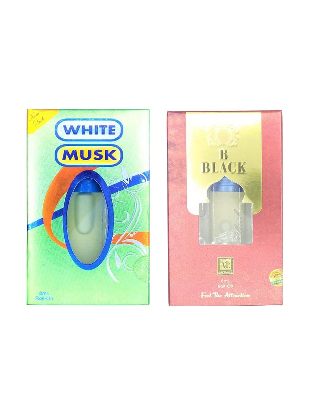 RAVIOUR LIFESTYLE Set Of 2 B Black & White Musk Roll On Attar - 8 ml Each