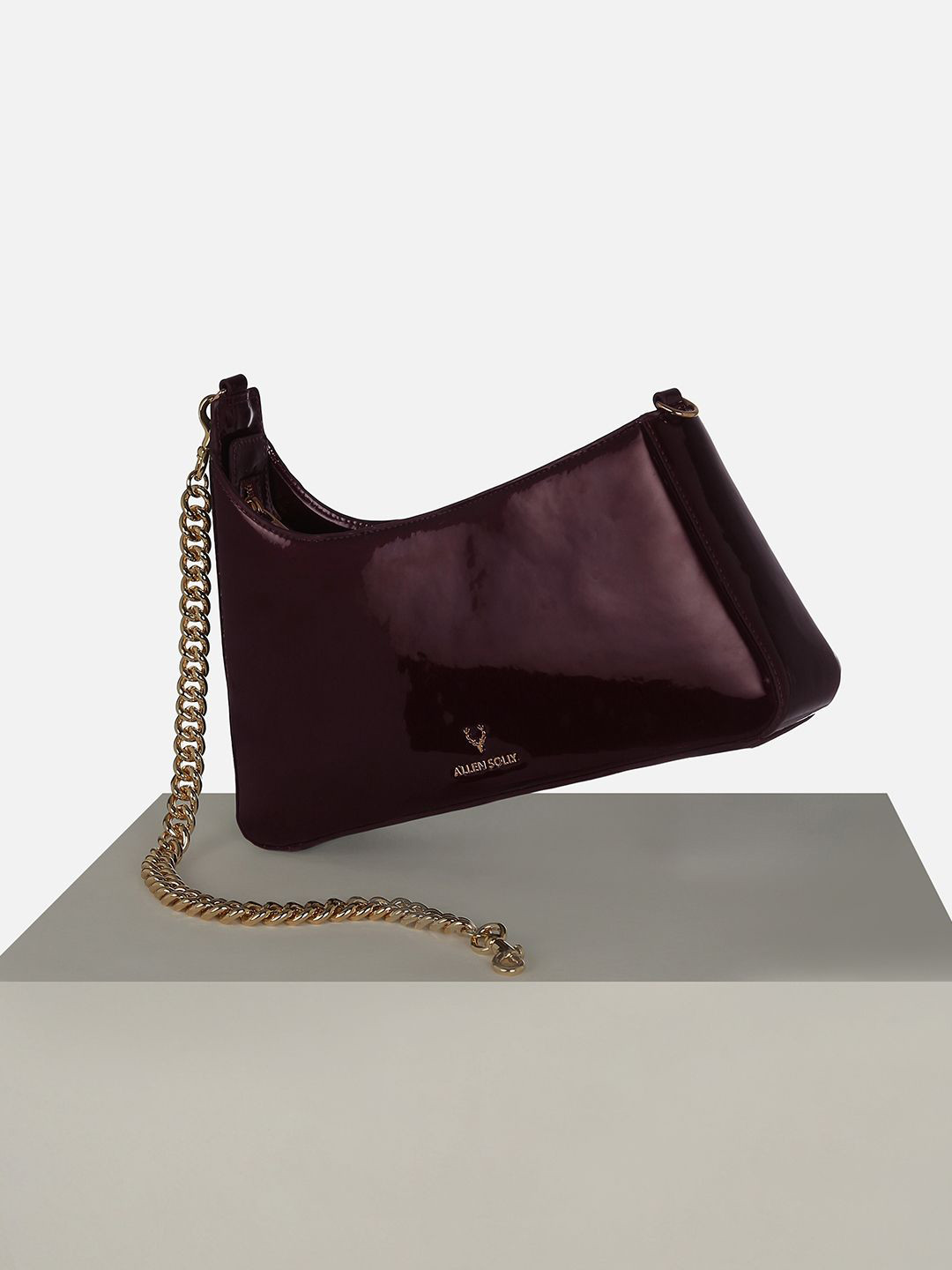 Allen Solly Woman Solid Half Moon Shoulder Bag