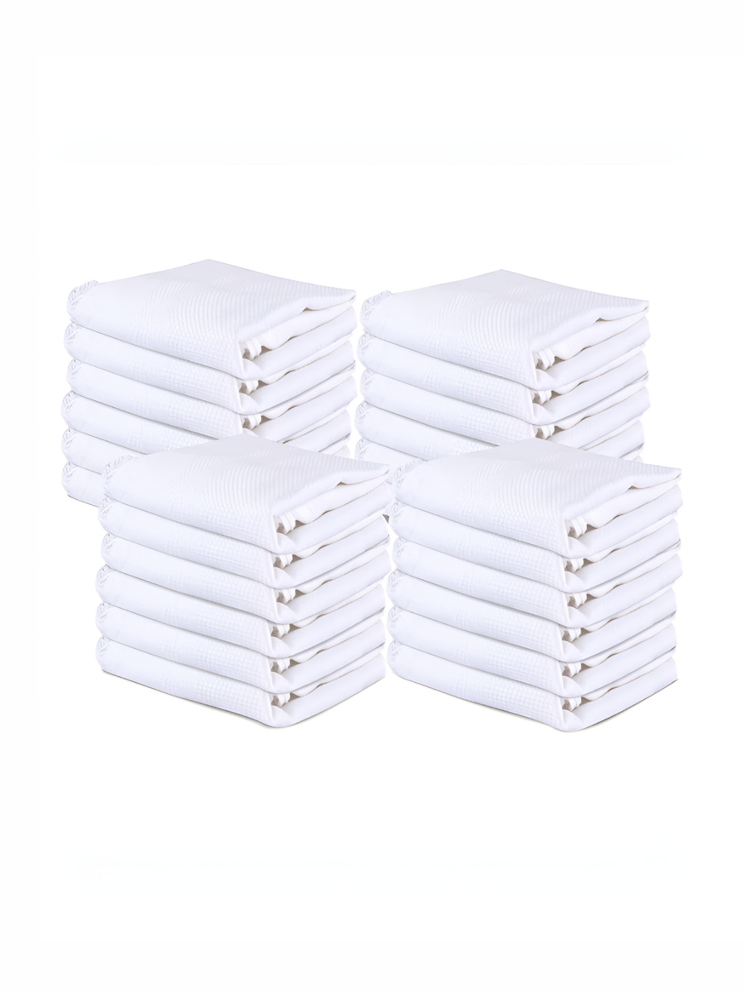 Kuber Industries White 24 Pieces Cotton Table Napkins