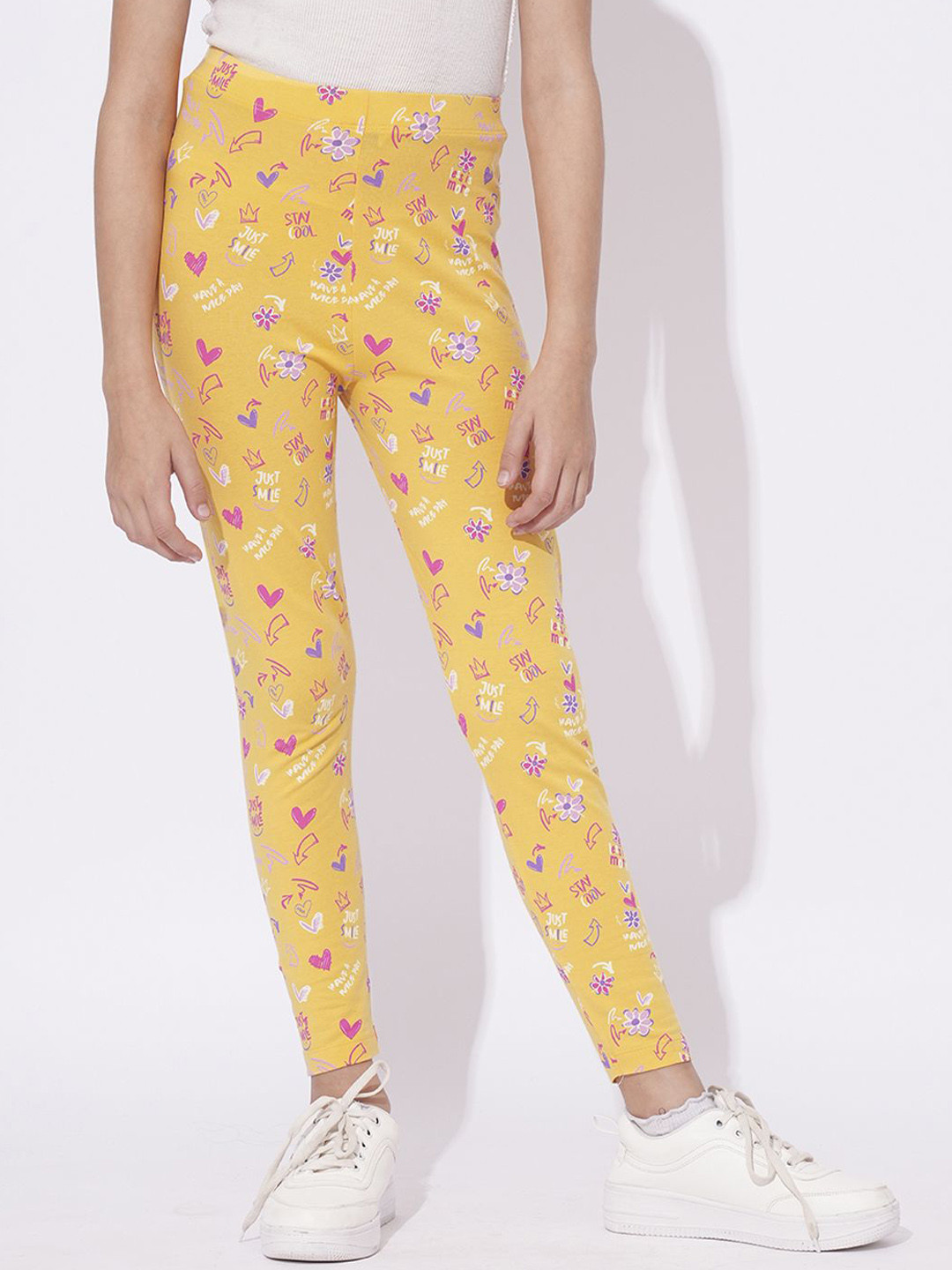 Vero Moda Girls Printed Ankle-Length Leggings