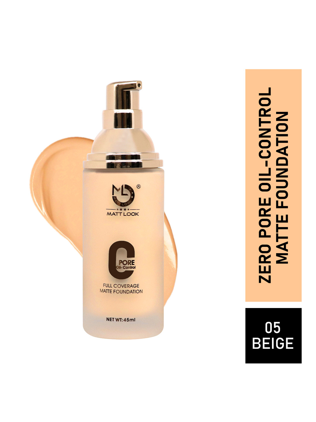 MATTLOOK Zero Pore Oil Control Full Coverage Matte Foundation - Beige