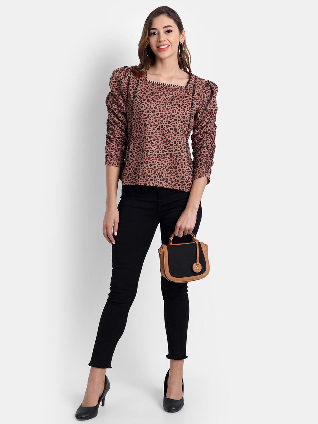 SAHASIKA Women  Animal Printed Cotton  Top