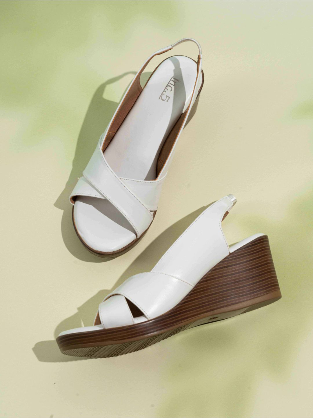 Inc 5  Party Wear Solid Round Toe Wedges Heel Sandals