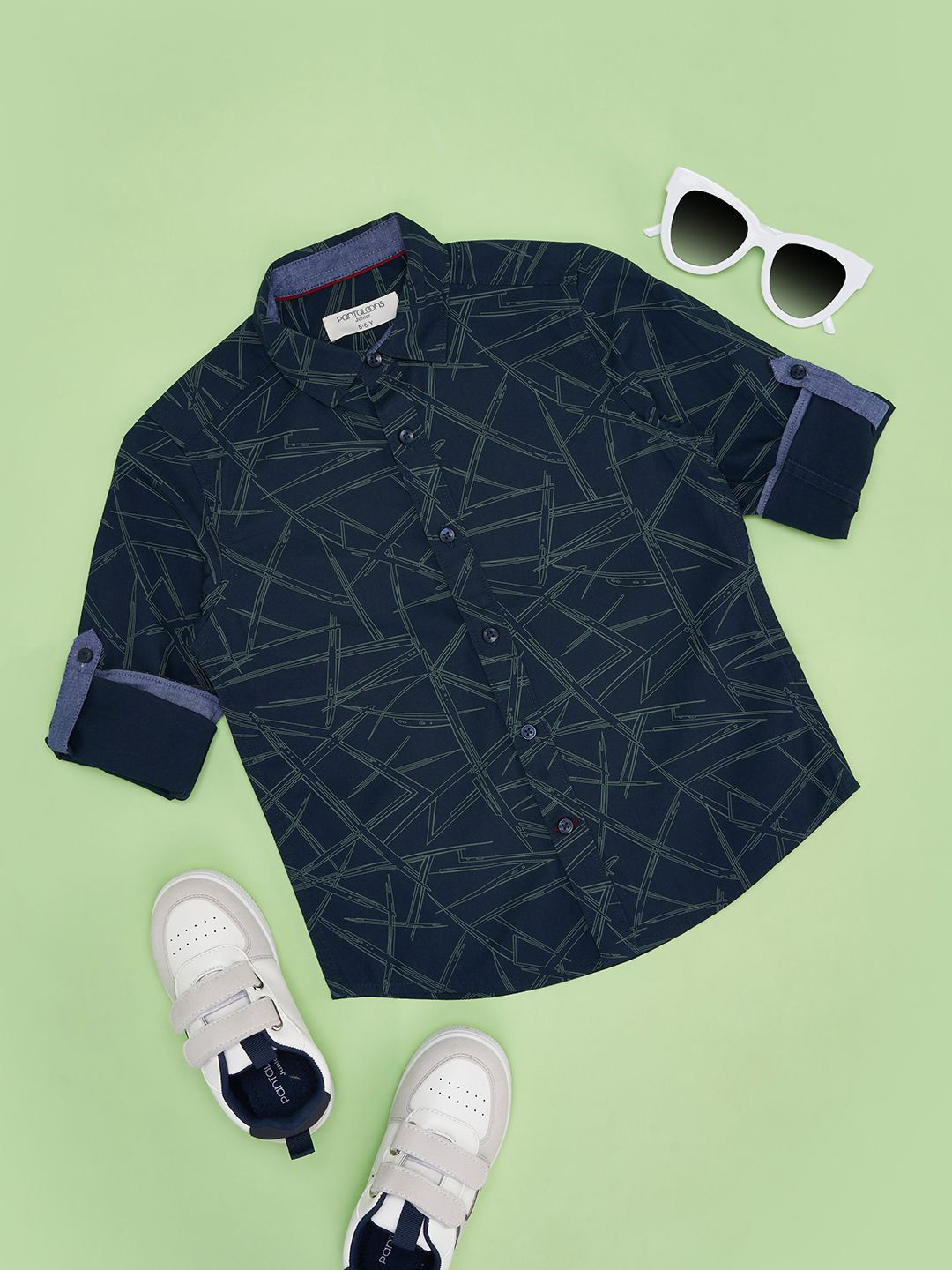 Pantaloons Junior Boys Spread Collar Abstract Printed Cotton Casual Shirt
