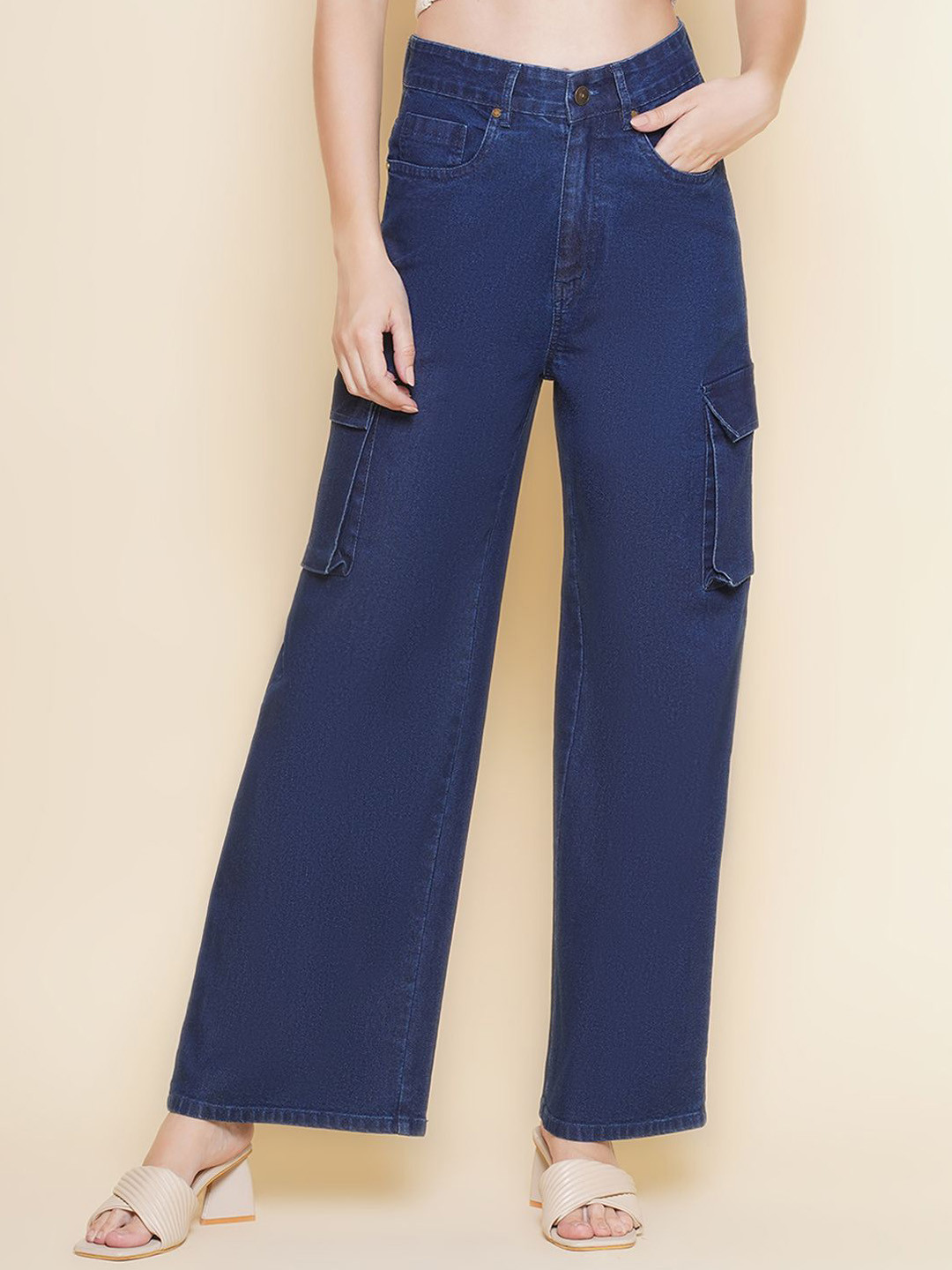 PUELLA Women High-Rise Easy Wash Cottton Cargo Trouser