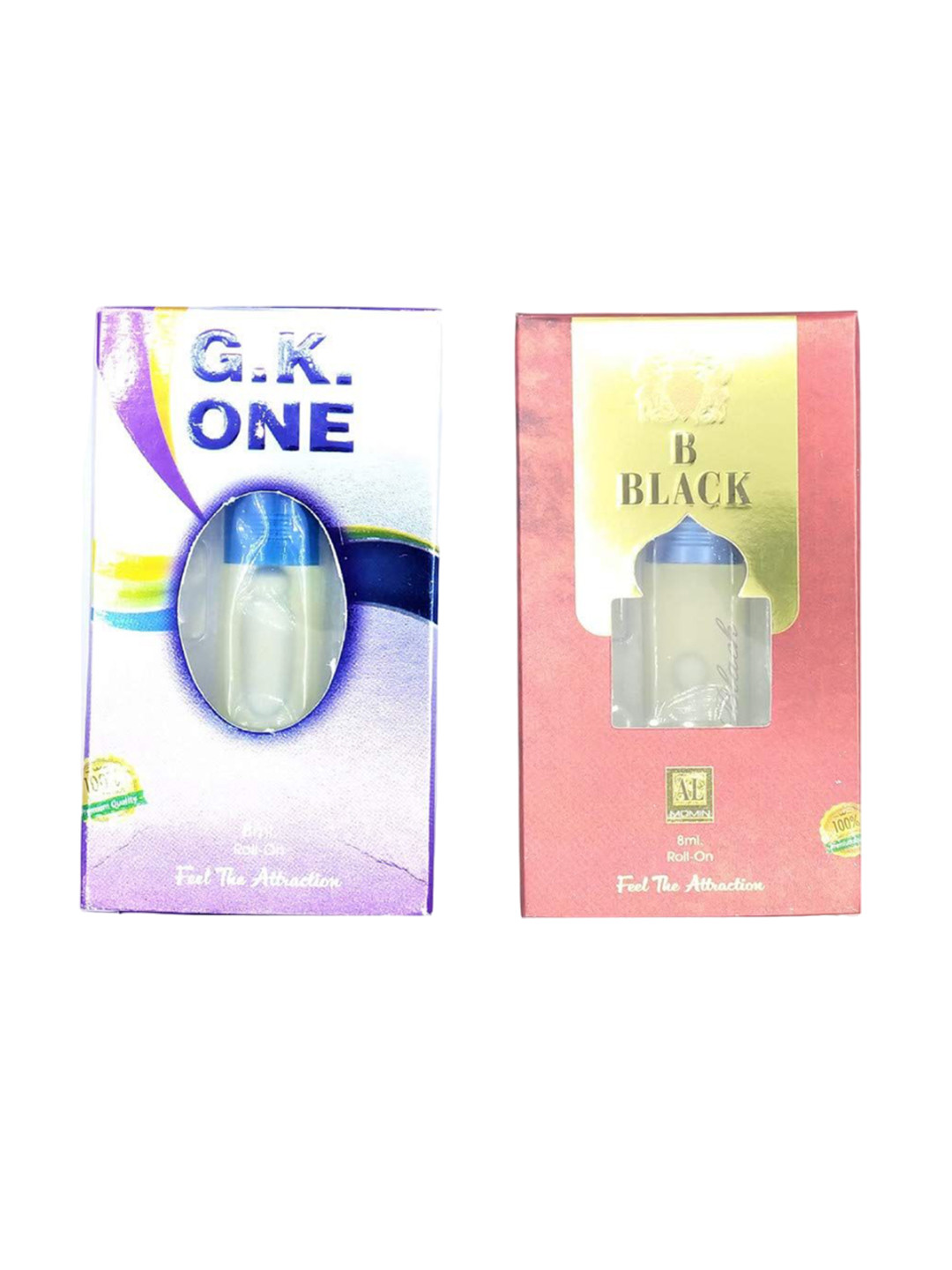 RAVIOUR LIFESTYLE Set Of 2 B Black & G.K One Feel The Attraction Roll- On Attar- 8 ml Each