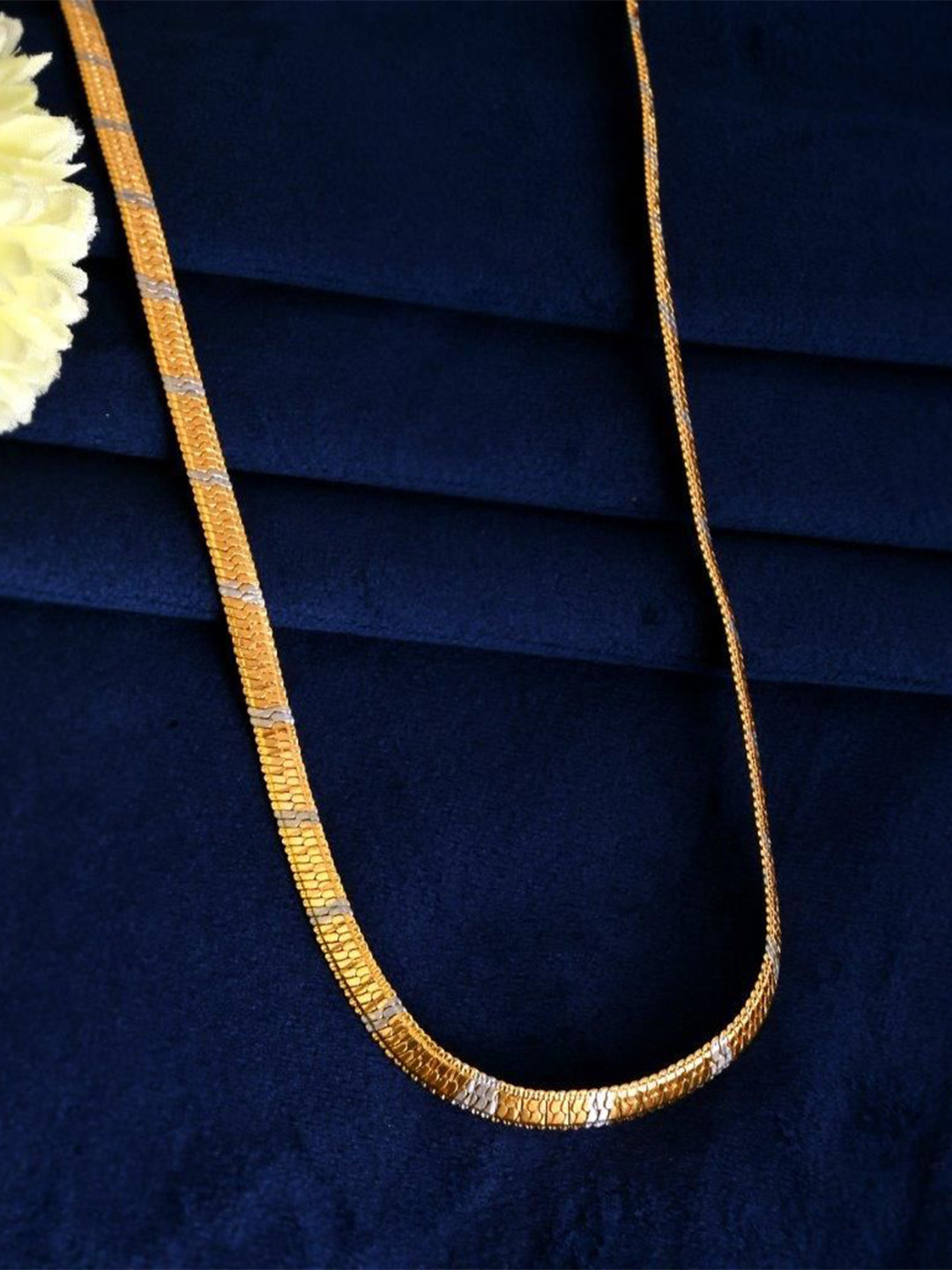 VOJ Men Gold-Plated Stainless Steel Dual Toned Self Designed Chain