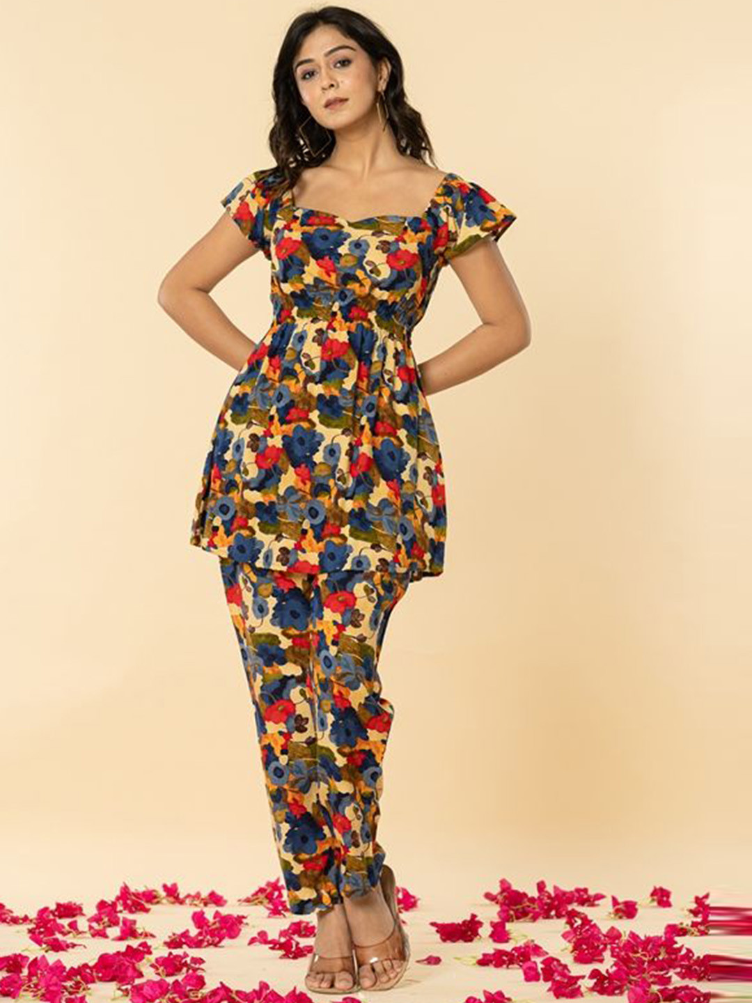 Haute and Humble Printed Top With Trouser