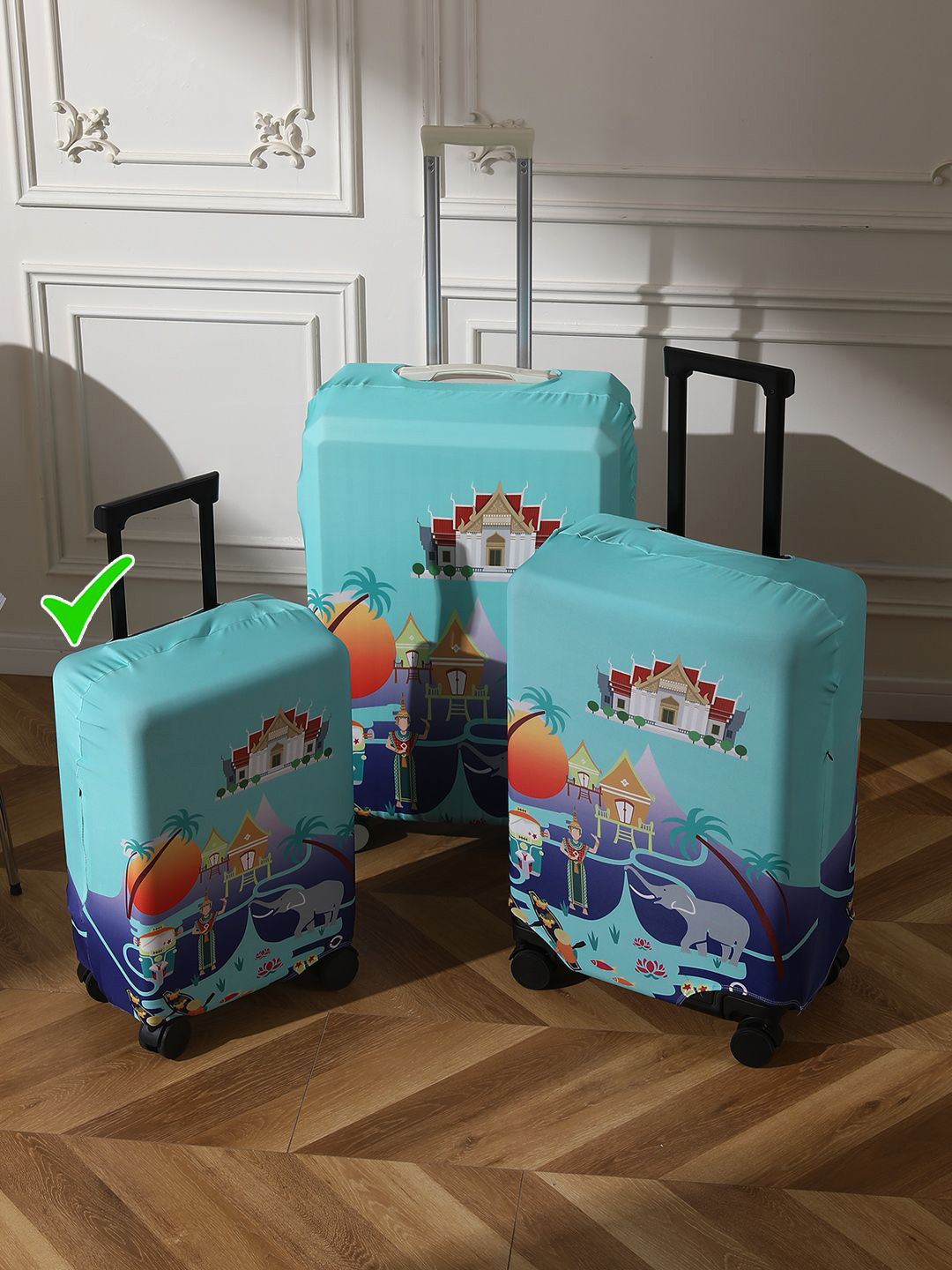 HOKIPO Graphic Thrill Seeker Printed Small Trolley Suitcase Cover