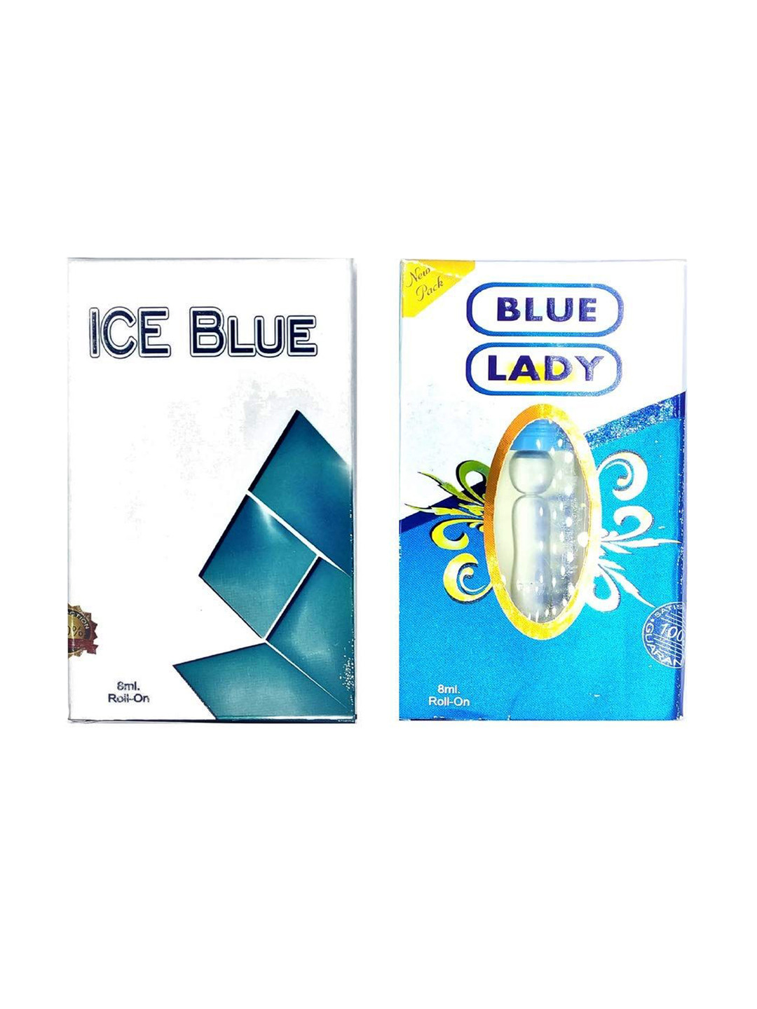 RAVIOUR LIFESTYLE Set Of 2 Ice & Blue Lady Alcohol Free Roll On Attar - 8ml Each