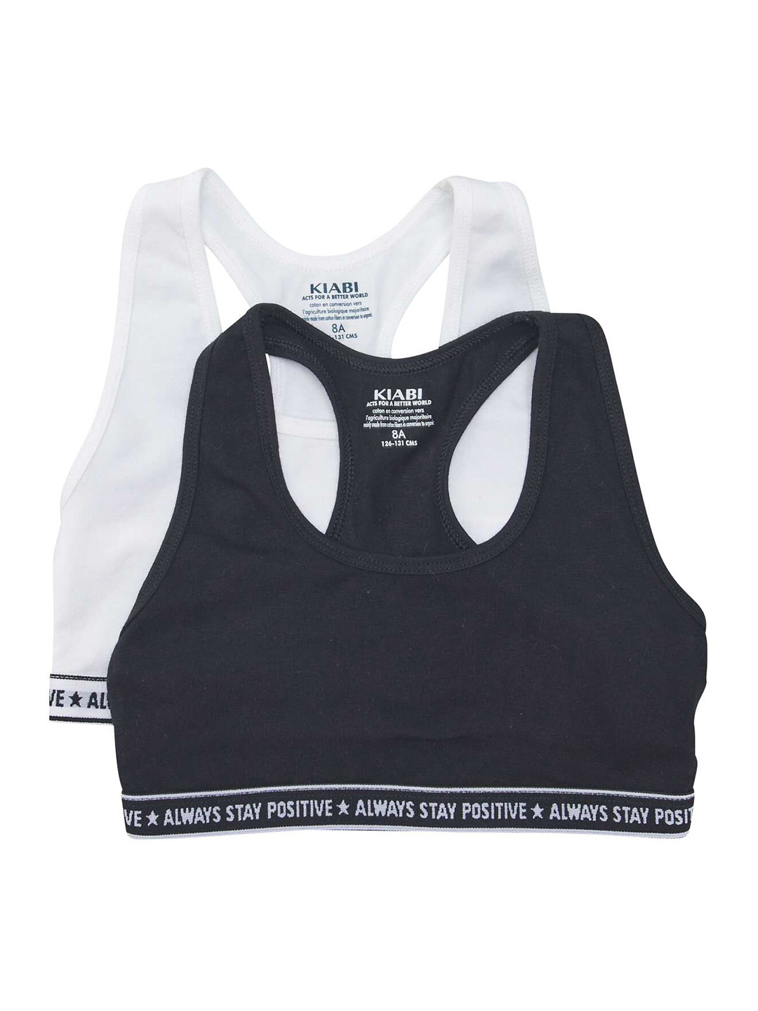 KIABI Girls Typography Cotton Full Coverage Sports Bra