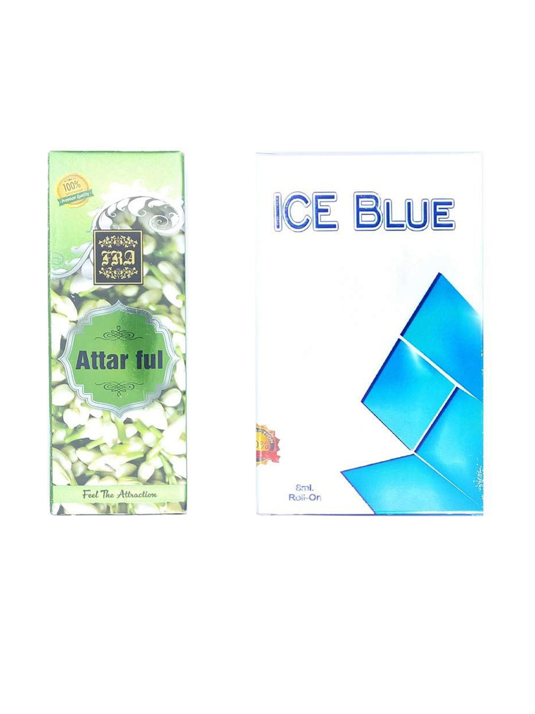 RAVIOUR LIFESTYLE Set Of 2 Attar Ful & Ice Blue Long Lasting Roll On Attar - 8 ml Each