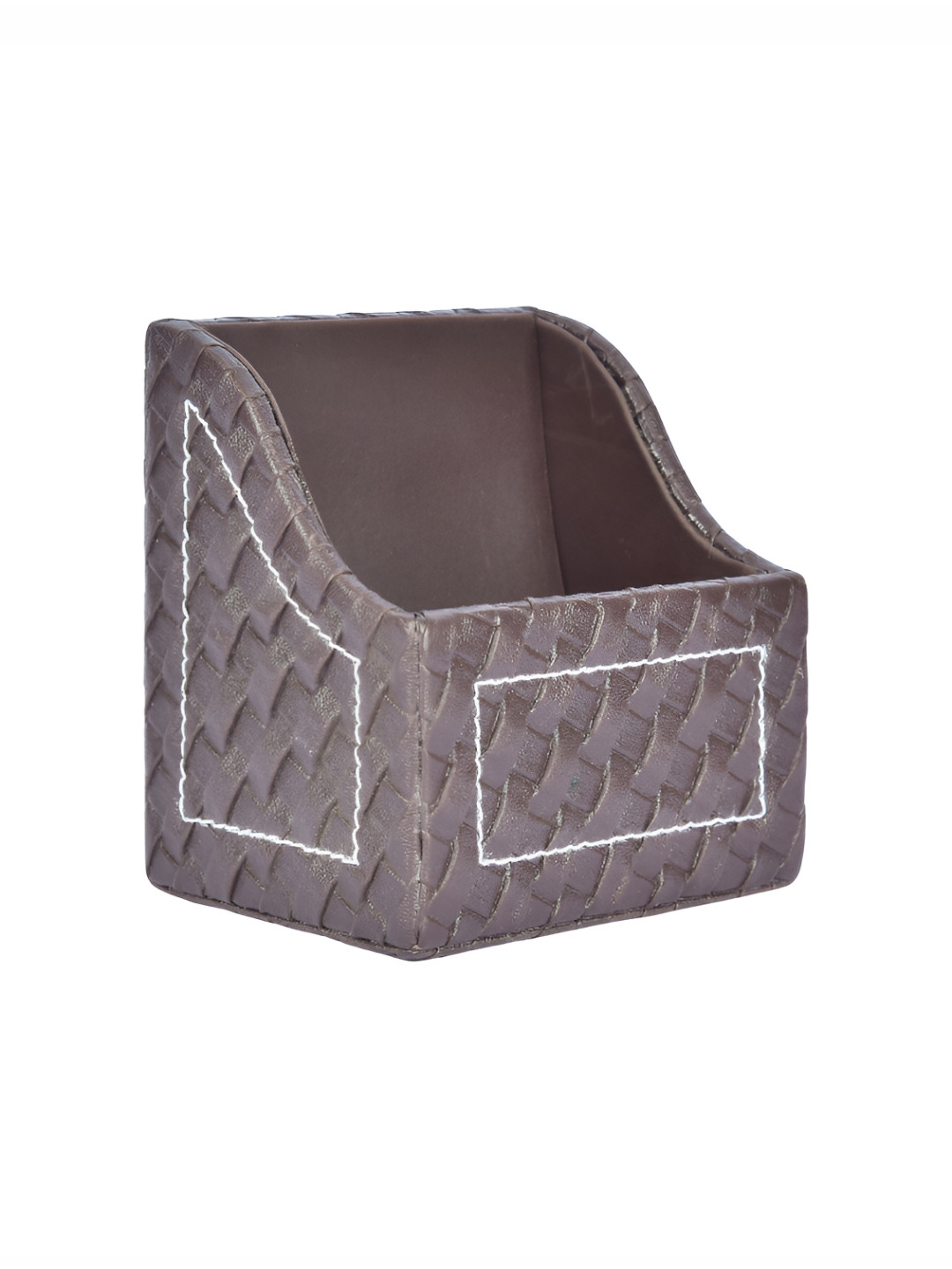 Premsons Brown Textured Mobile Holder Desk Organiser