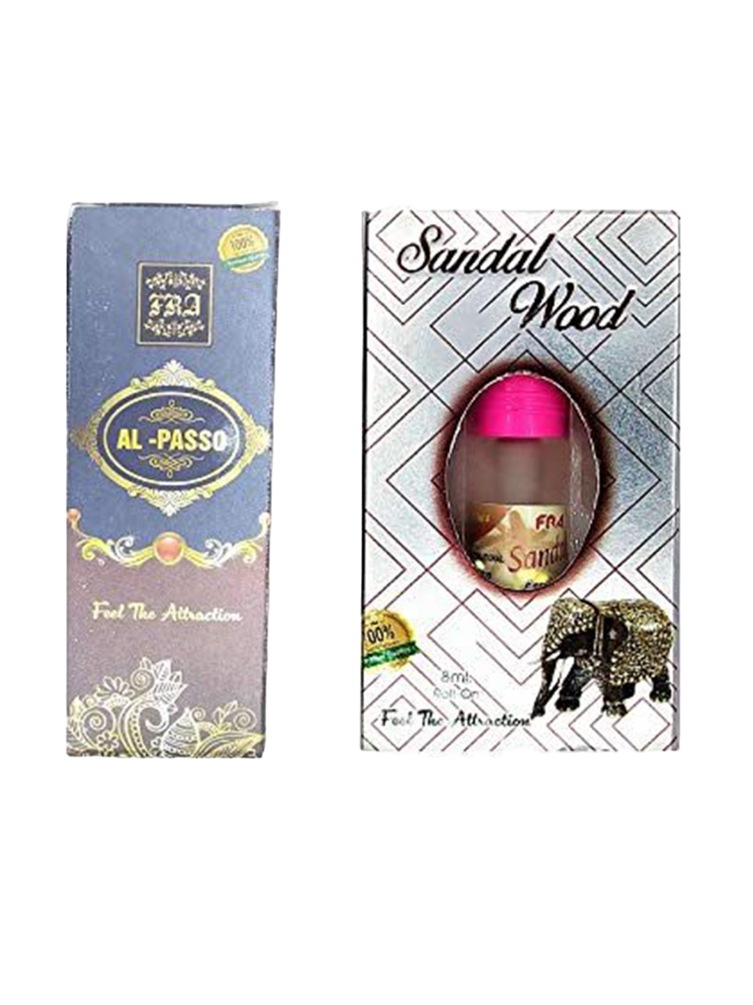 RAVIOUR LIFESTYLE Feel The Attraction Set Of 2 Al Passo & Sandal Wood Attar - 8ml Each