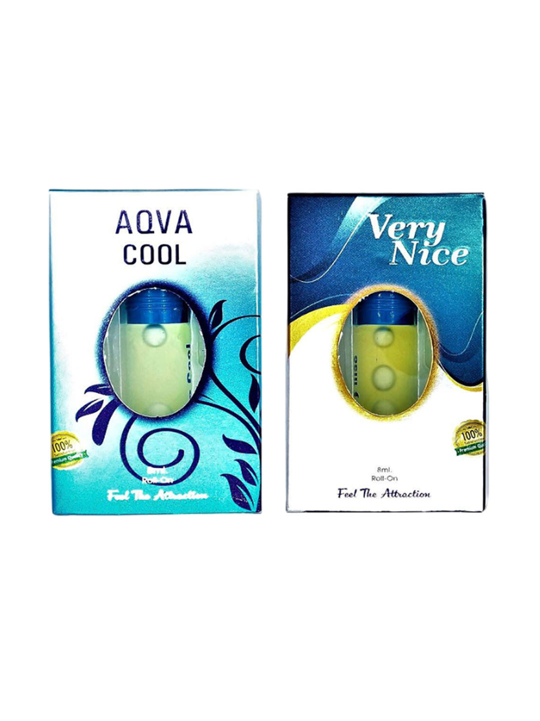 RAVIOUR LIFESTYLE Set Of 2 Aqua Cool & Very Nice Alcohol Free Attar- 8 ml Each