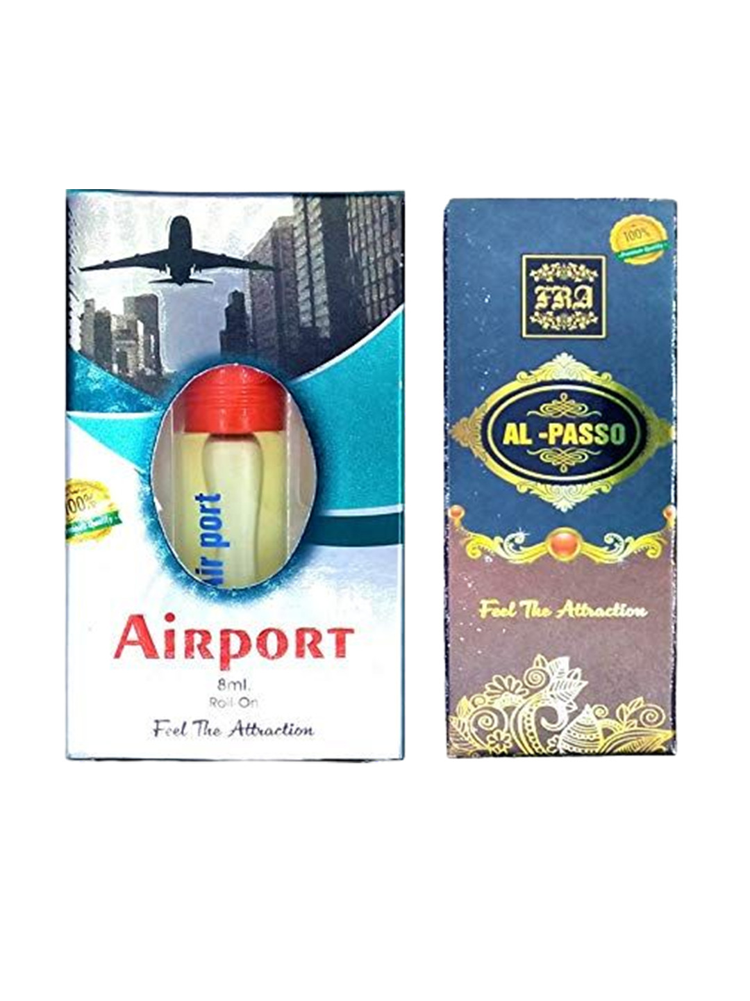 RAVIOUR LIFESTYLE Set Of 2 Al Passo & Airport Non Alcoholic Roll On Attar - 8 ml Each