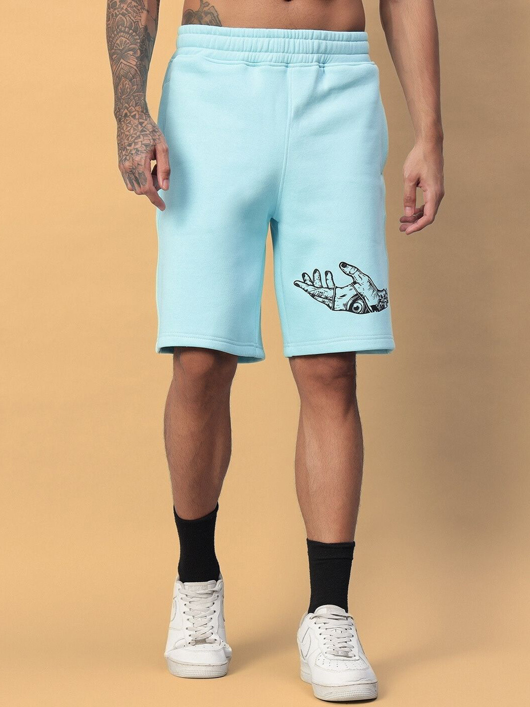 WEARDUDS Men Regular Fit Mid-Rise Woollen Shorts