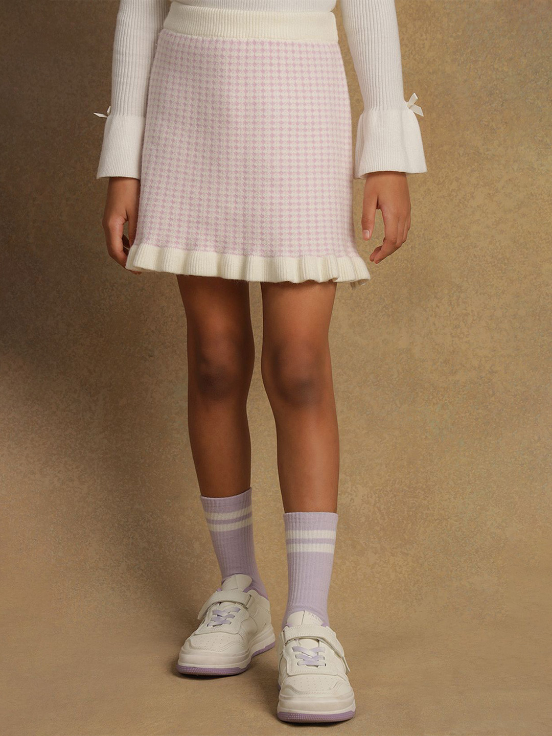 One Friday Girls Checked Mini Skirt