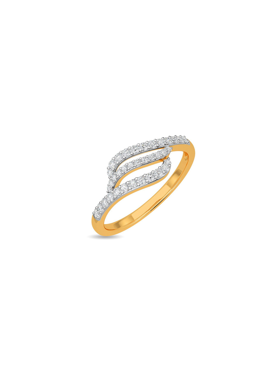 KISNA DIAMOND AND GOLD JEWELLERY Women 14KT Amaya Diamond Ring 0.23 carat