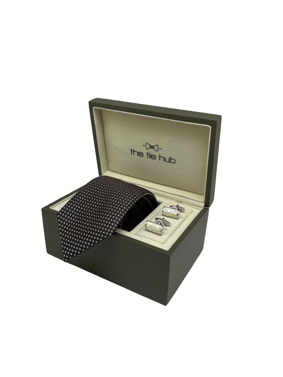 The Tie Hub Men Tie and Cufflinks Accessory Gift Set
