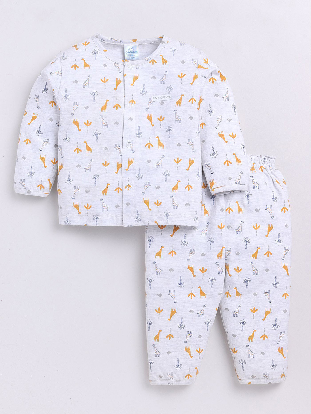 Dollar Kid Super Soft Printed Long Sleeves Night Suit With Trouser