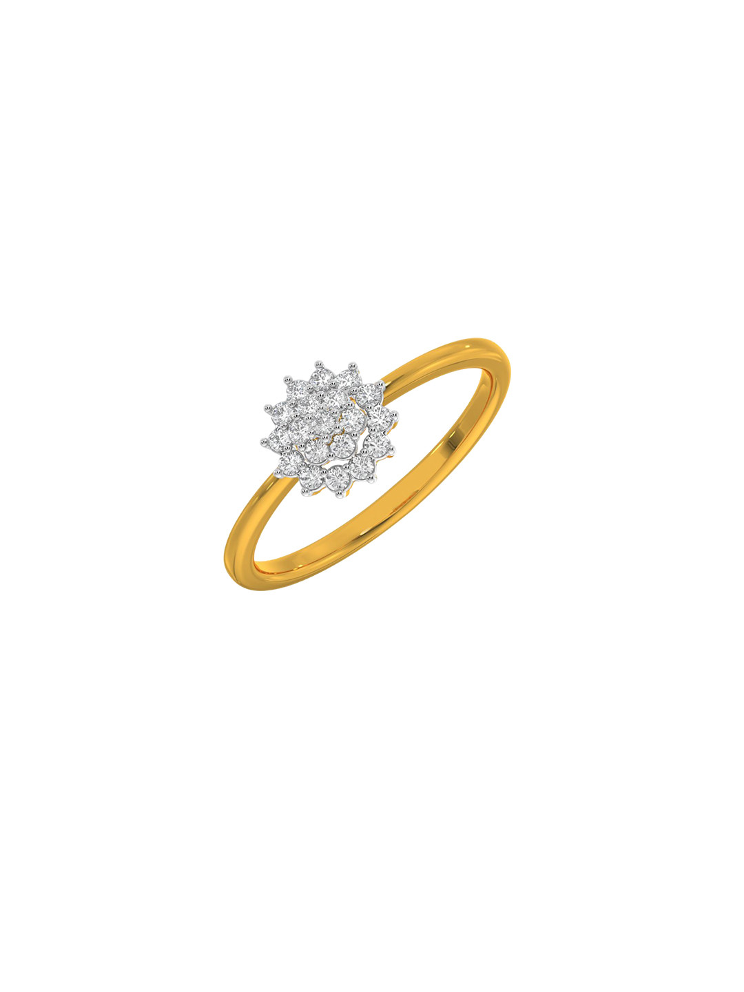 KISNA DIAMOND AND GOLD JEWELLERY 14KT Yellow Gold Diamond Ring 0.19 carat